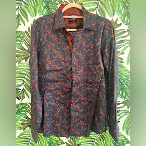 Barabas Men's Floral Button Up Long Sleeve Shirt